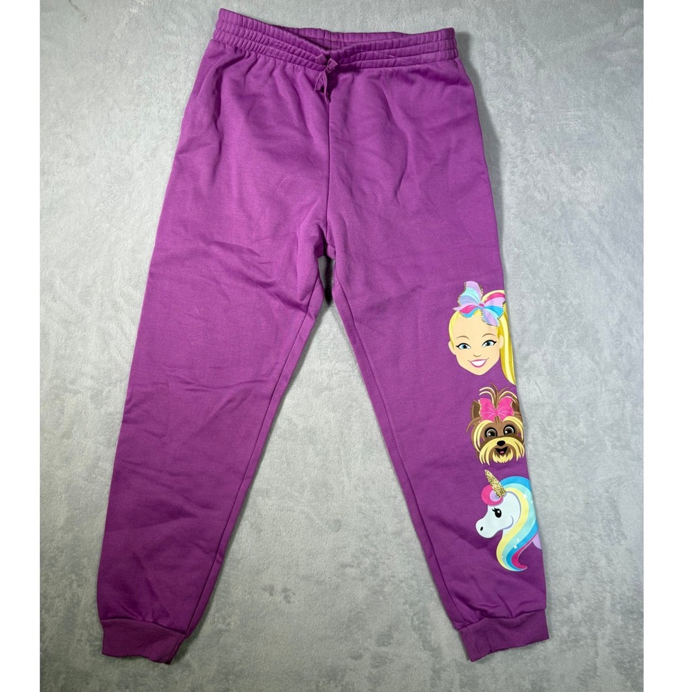 NWT JoJo Siwa Girls XL 14-16 Joggers Purple Iris Orchid Unicorn BowBow Comfort